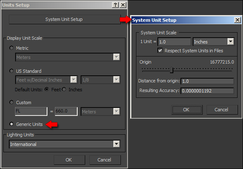 Setting scene units