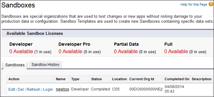 Configuring Sandbox