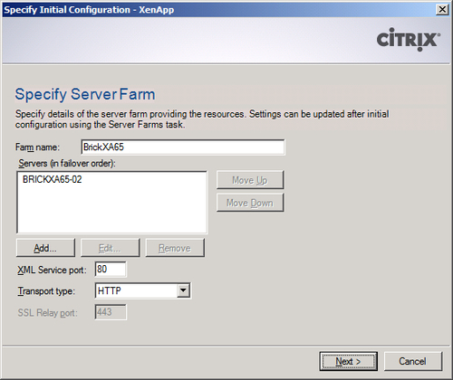 Creating a XenApp Web Site