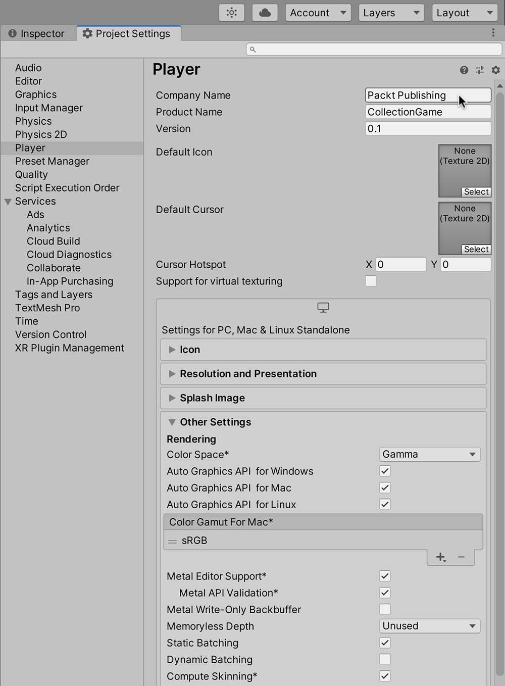 Figure 2.41: Setting Company Name and Product Name
