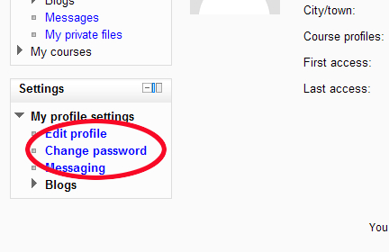 Changing your password