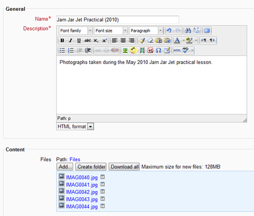 Time for action – displaying a folder