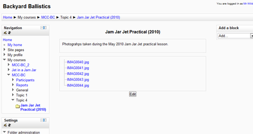Time for action – displaying a folder