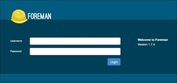 The Foreman interface