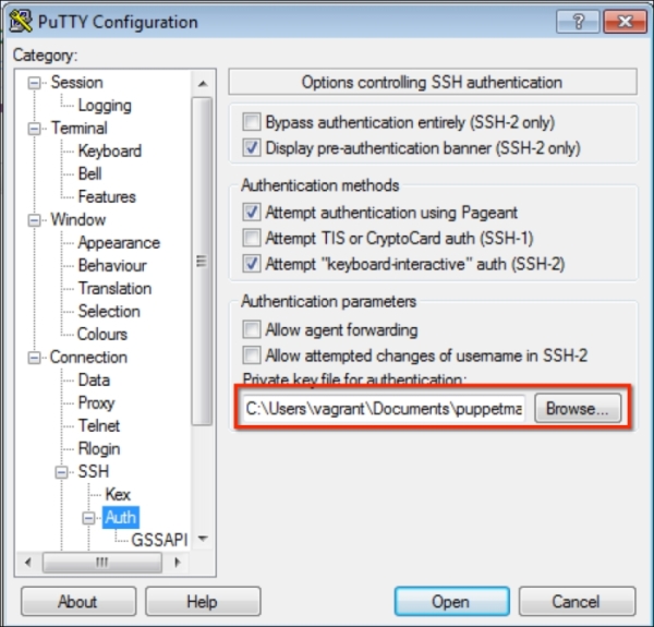 Getting the key to your computer and converting it into the PuTTY format