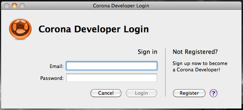Time for action – setting up and activating Corona on Mac OS X