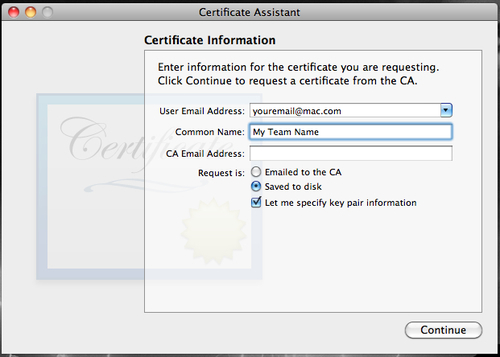 Time for action – obtaining the iOS developer certificate