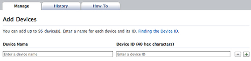 Time for action – adding/registering your iOS device