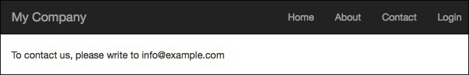 Example – add a contact page