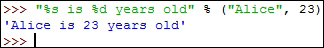 String formatting