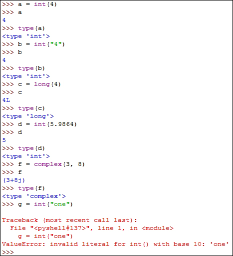 Numerical types
