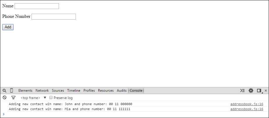 Capturing and storing contacts