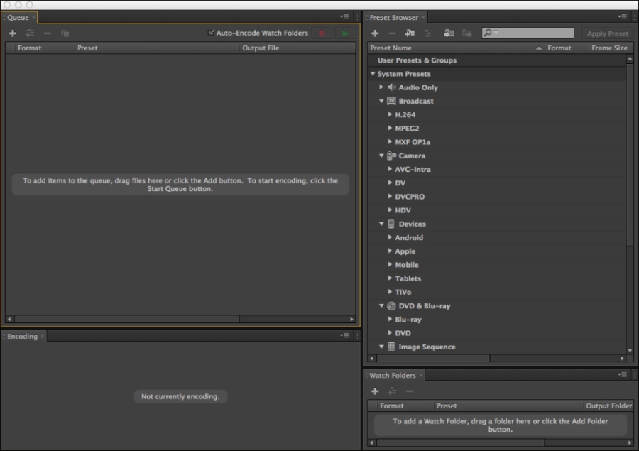 Preparing the application to shoot