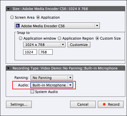 The Video Demo recording mode