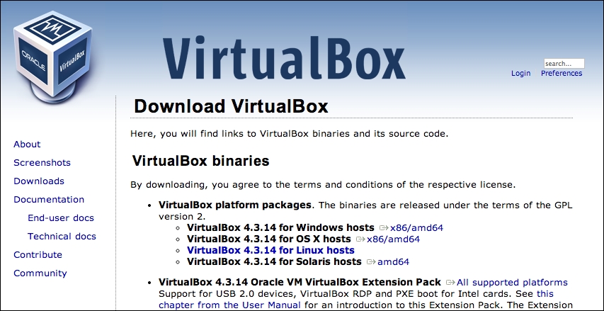 Installing VirtualBox