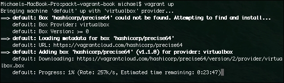Creating our first Vagrant project