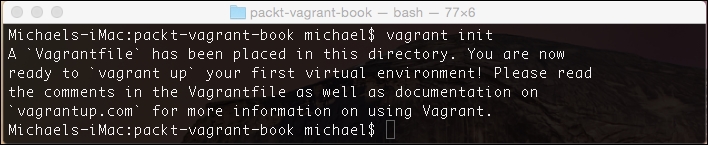 Creating our first Vagrant project