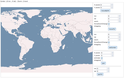 Moving around the map view