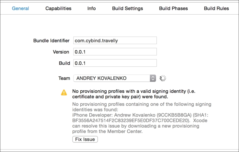 Generating the iOS developer certificate