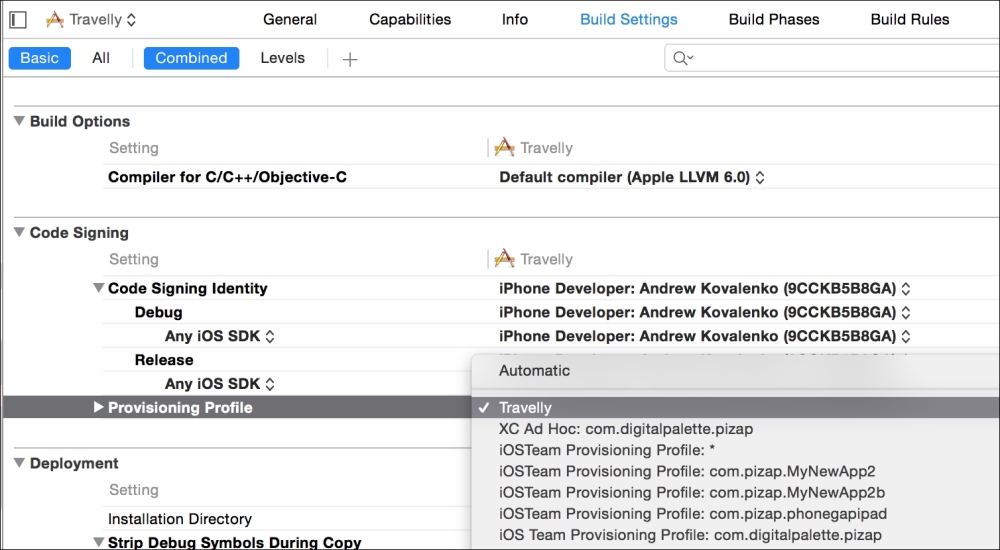 Generating a provisioning profile