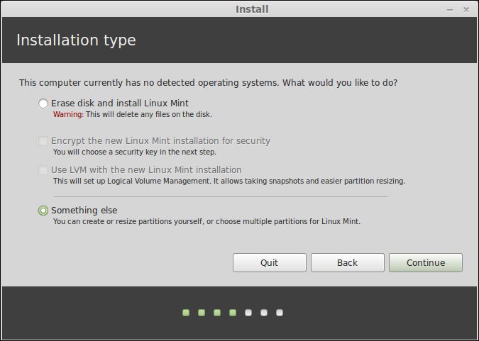 The installation process