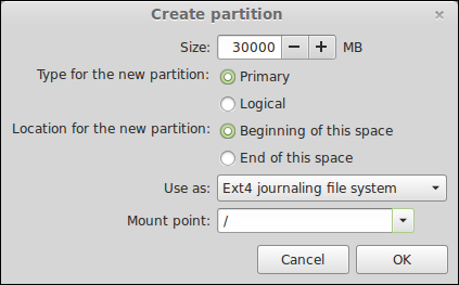 The installation process