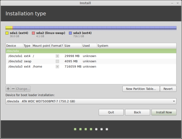 The installation process