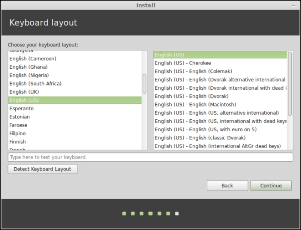 The installation process