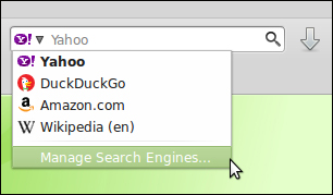 Changing the default search engine in Firefox